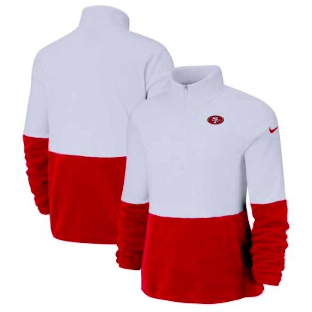 Nike San Francisco 49ers Performance Fleece - Half-Zip Pullover Jacket